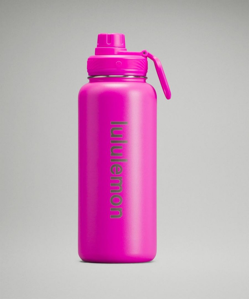 Lululemon Back to Life Sport Bottle 32oz Wasserflaschen Damen Rosa | 8031HLRDX