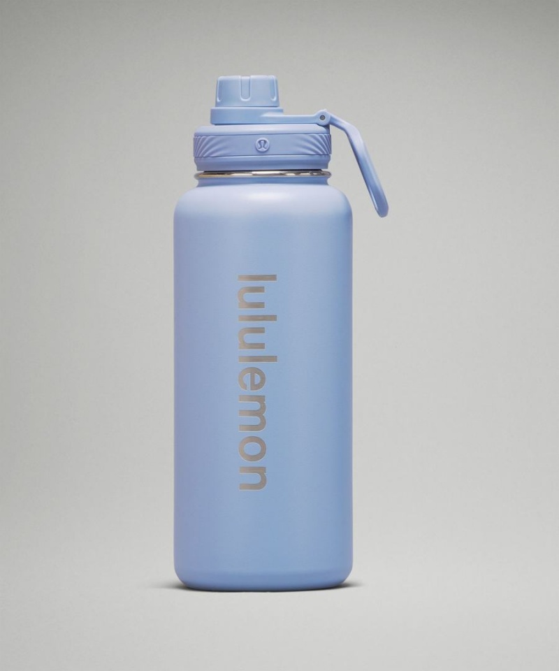 Lululemon Back to Life Sport Bottle 32oz Wasserflaschen Damen Blau Beige | 3478RZOGI