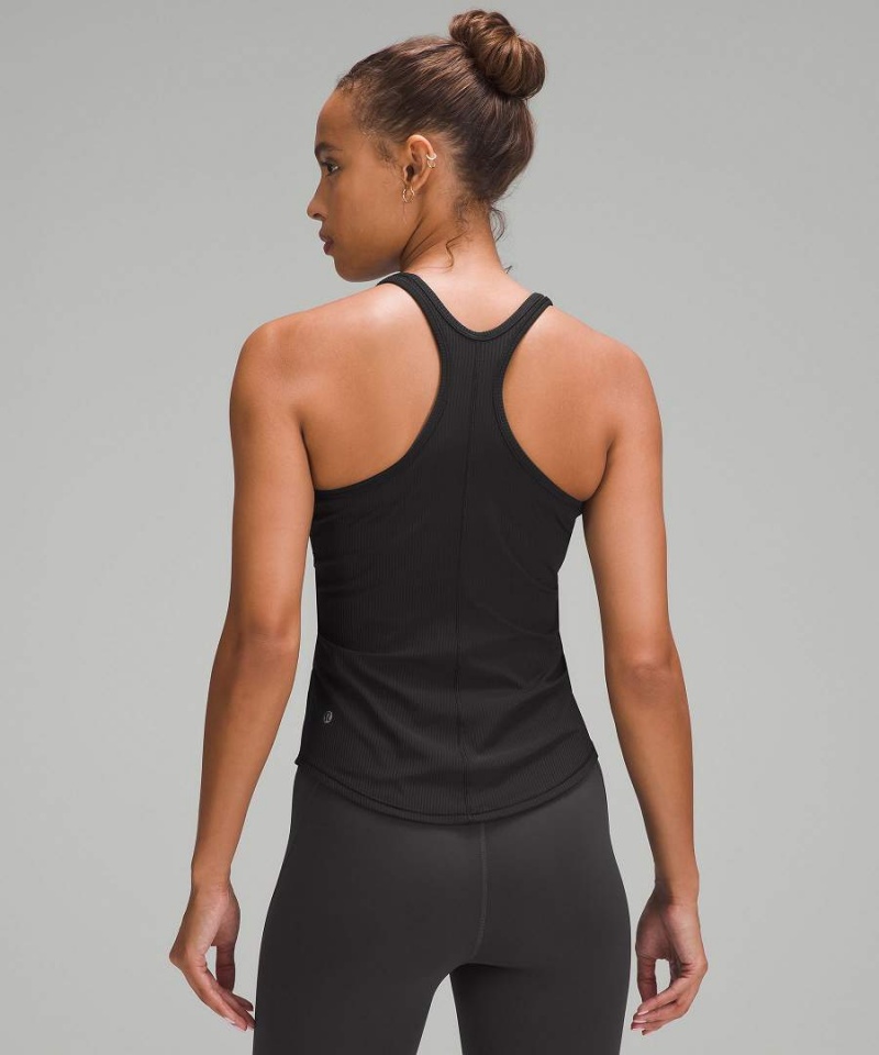 Lululemon Base Pace Gerippt Tanktop Damen Schwarz | 5162SNFBZ