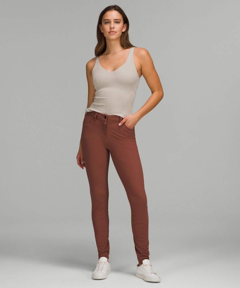 Lululemon City Sleek Slim-Fit 5 Pocket High-Rise Hose Damen Kupfer Kupfer | 7620HQLUM