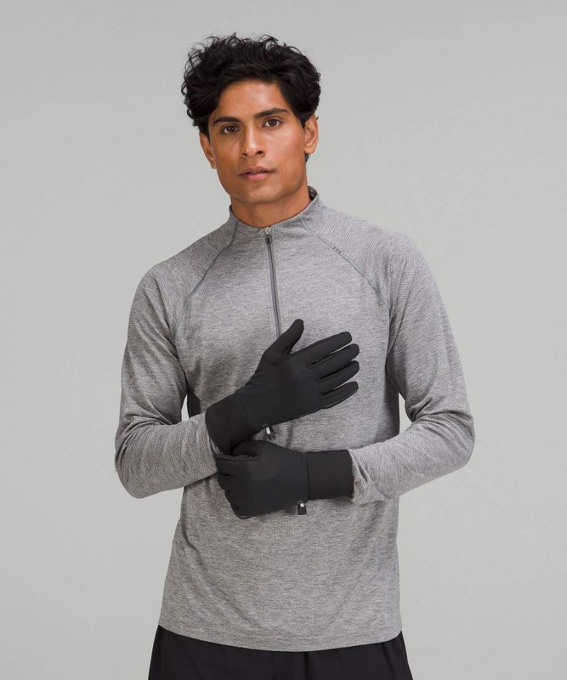 Lululemon Cold Terrain Gefütterte Handschuhe Herren Schwarz | 7691VIGDM