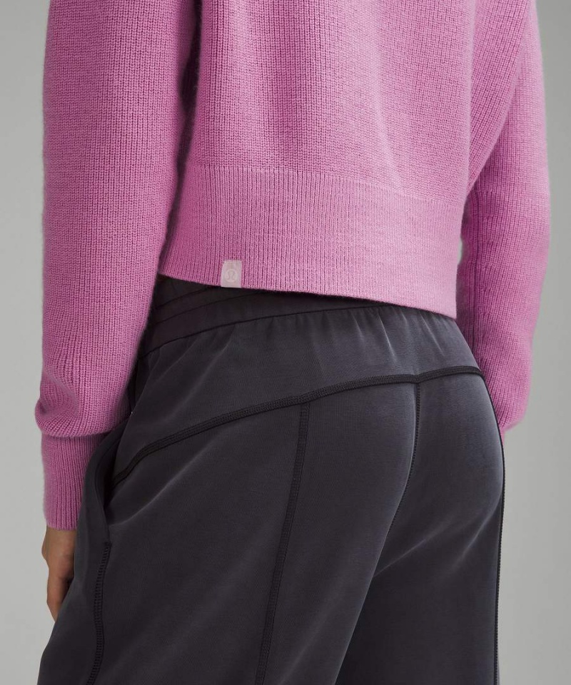 Lululemon Collared Merino Wolle-Blend Pullover Damen Lila | 3485FMZIT