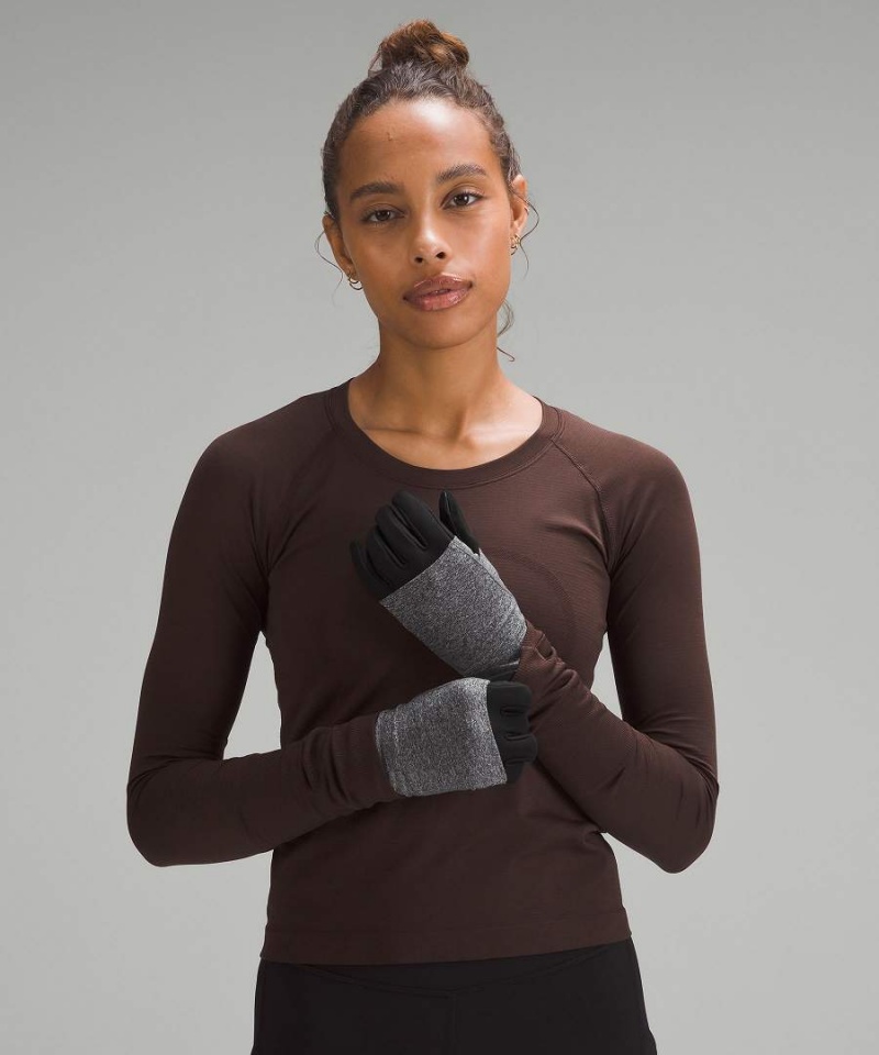 Lululemon Convertible Extended Cuff Handschuhe Damen Schwarz Schwarz | 5179TIMKF