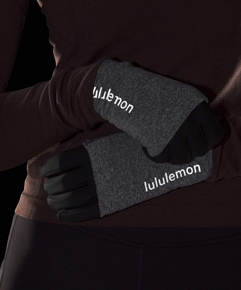 Lululemon Convertible Extended Cuff Handschuhe Damen Schwarz Schwarz | 5179TIMKF