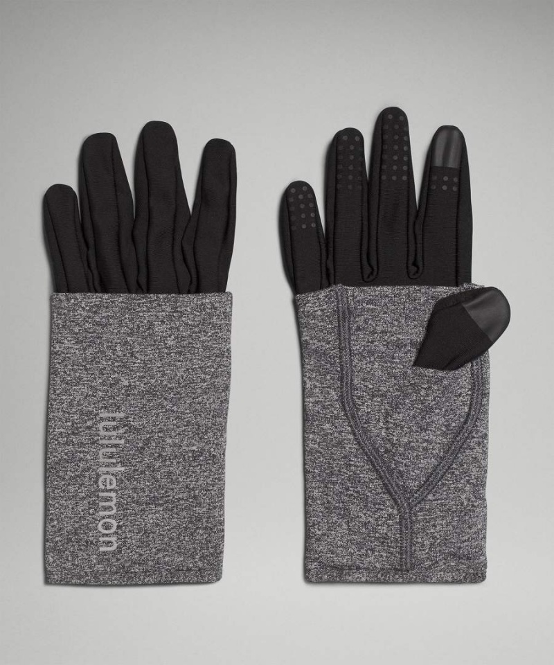 Lululemon Convertible Extended Cuff Handschuhe Damen Schwarz Schwarz | 5179TIMKF