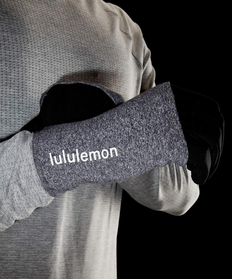 Lululemon Convertible Extended Cuff Handschuhe Herren Schwarz Schwarz | 2836HUVSZ