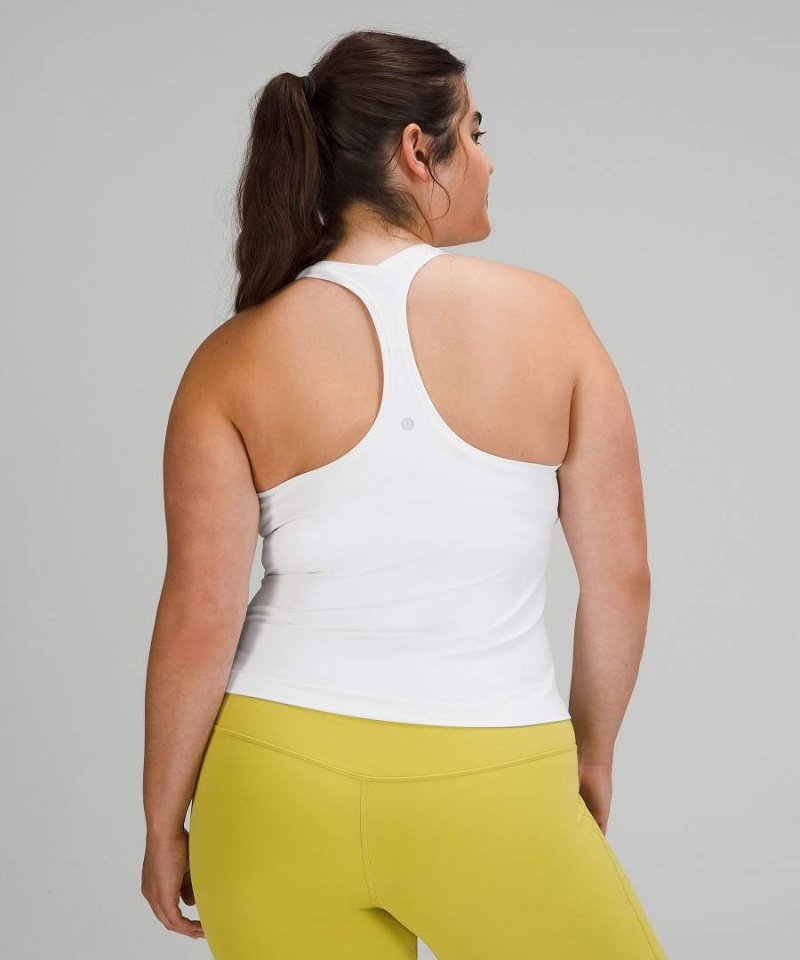 Lululemon Cool Racerback Nulu Kurzes Tanktop Damen Weiß | 6859DXBMS