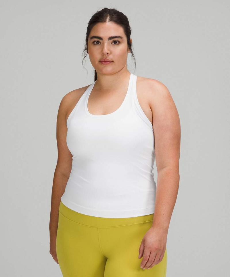 Lululemon Cool Racerback Nulu Kurzes Tanktop Damen Weiß | 6859DXBMS