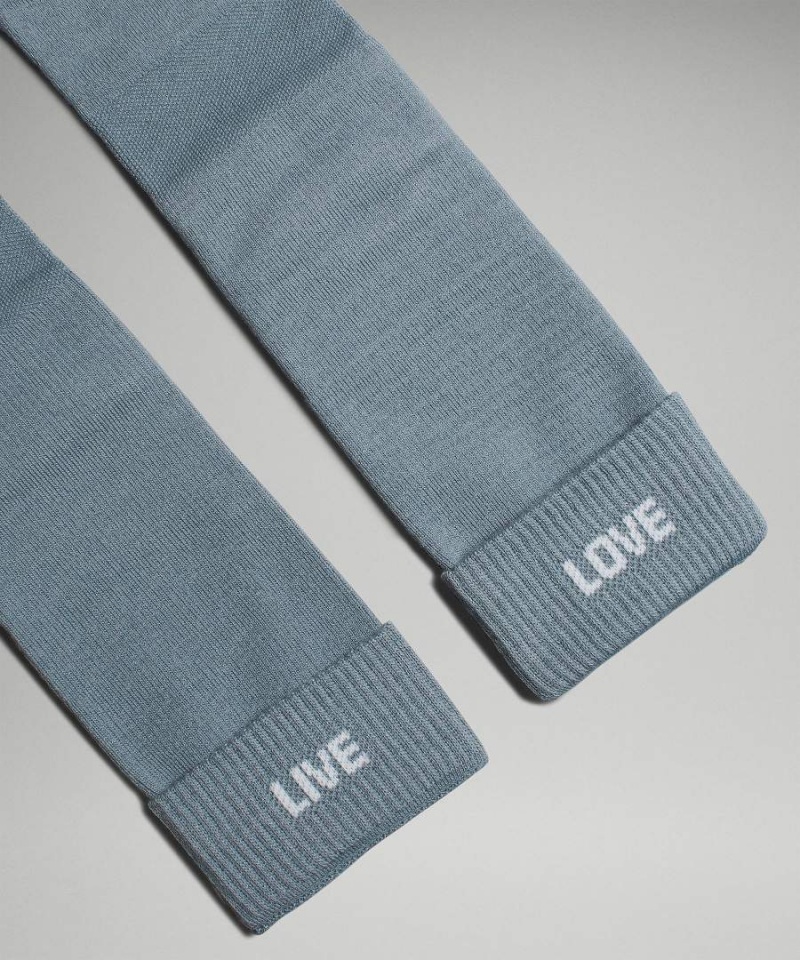 Lululemon Daily Stride Kompfort Crew 5 Pack Socken Herren Blau Weiß Grün | 2135XIRKB