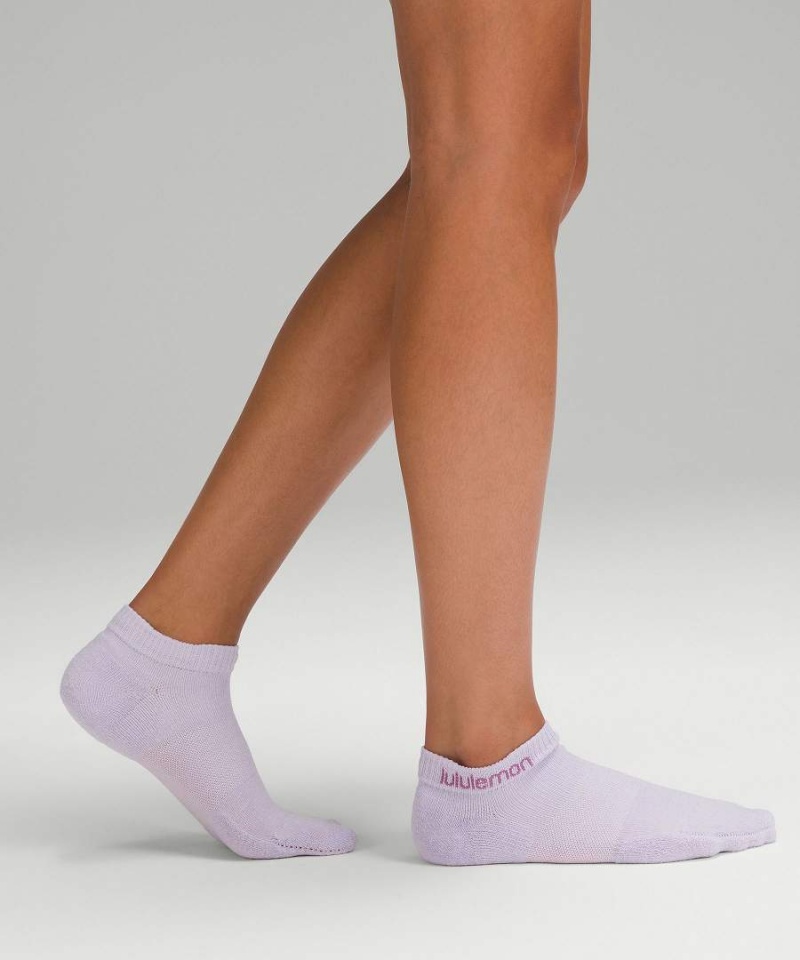 Lululemon Daily Stride Kompfort Low-Ankle 3 Pack Socken Damen Weiß Lila Lila | 0926GKOBL