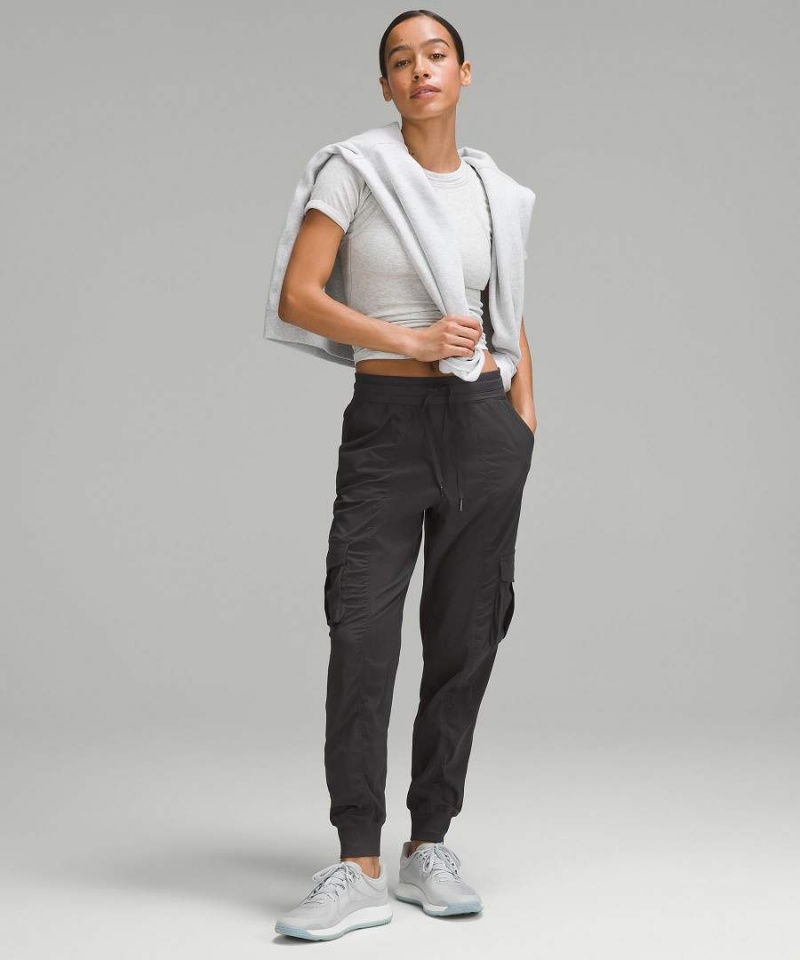 Lululemon Dance Studio Relaxed-Fit Mid-Rise Cargo Jogginghose Damen Tiefesgrau | 4396NGHXD