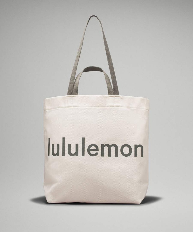 Lululemon Double-Handle Canvas 17L Tragetasche Herren Beige Schwarz | 2496CSUPO