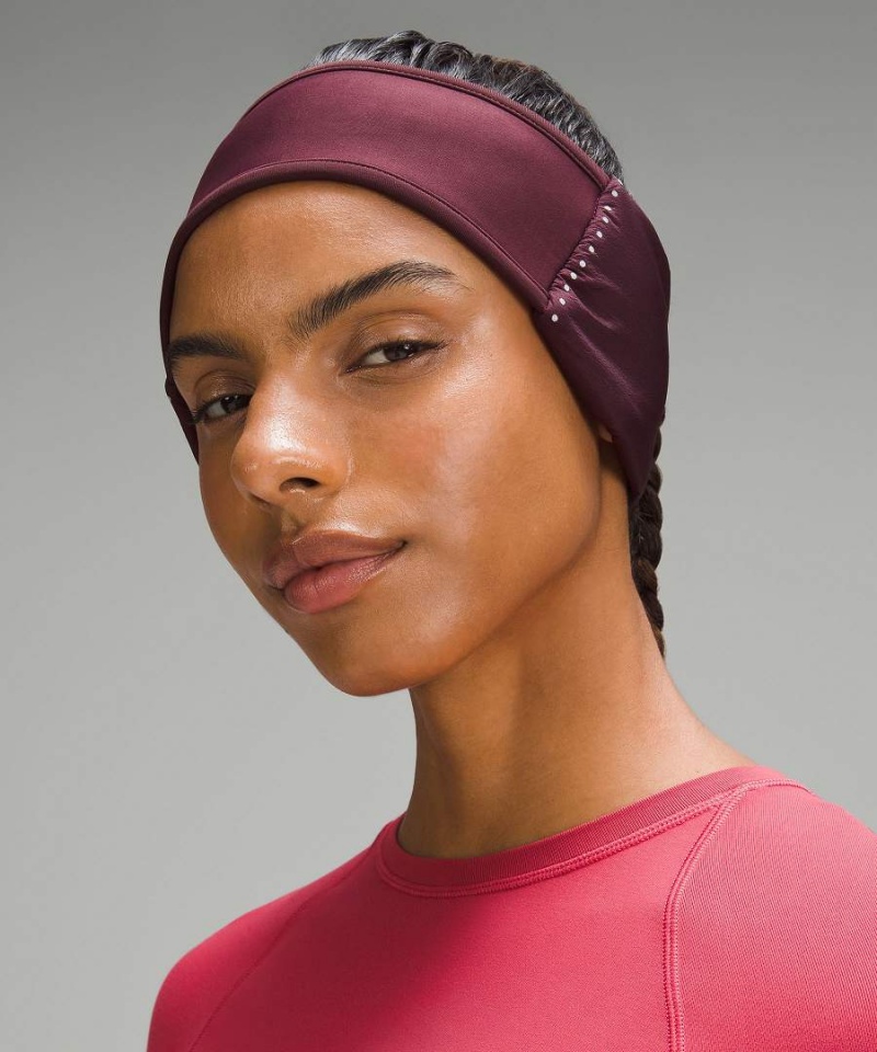 Lululemon Down for It All Ohrenwärmer Damen Bordeaux | 5206PJMBL