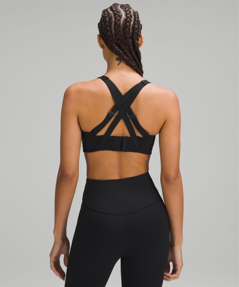 Lululemon Energy Bra High Support, B–DDD Cups Sport BH Damen Schwarz | 0418YBDNK