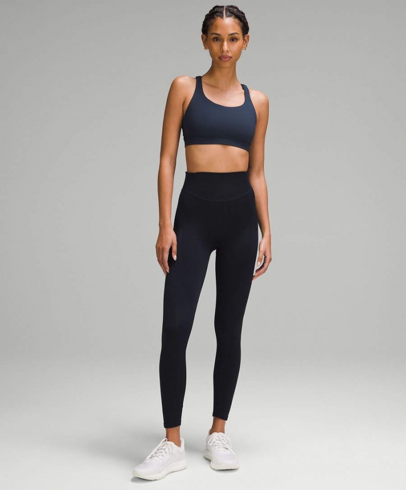 Lululemon Energy Bra Medium Support, B–D Cups Sport BH Damen Navy | 2573VDHPJ