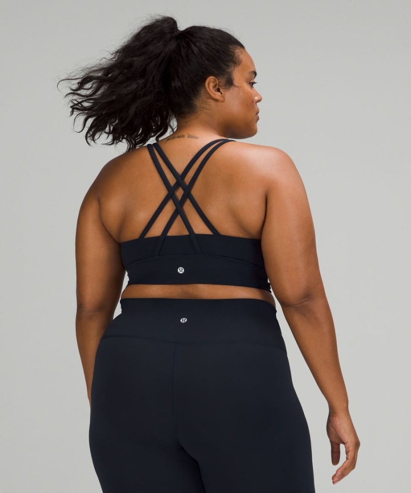 Lululemon Energy Longline Bra Medium Support, B–D Cups Sport BH Damen Navy | 4570NDCLJ