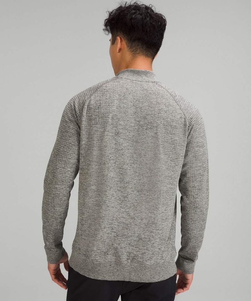 Lululemon Engineered Warmth Half Zip Sweatshirts Herren Weiß Grau Schwarz | 3610GTAKY