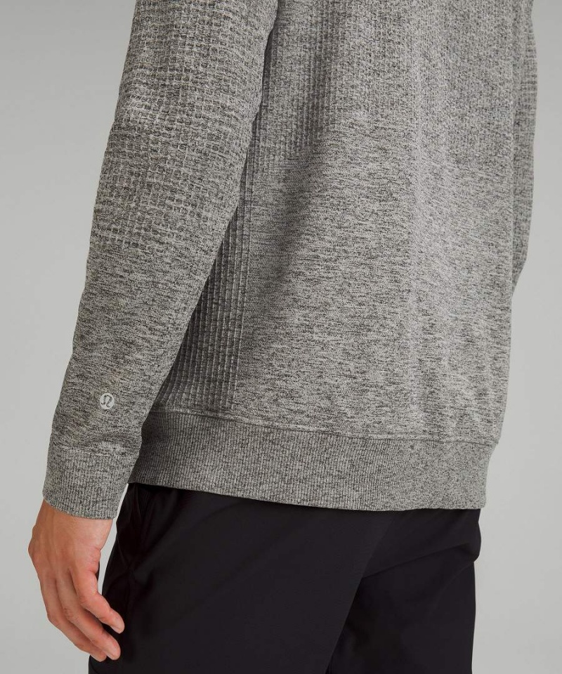 Lululemon Engineered Warmth Half Zip Sweatshirts Herren Weiß Grau Schwarz | 3610GTAKY