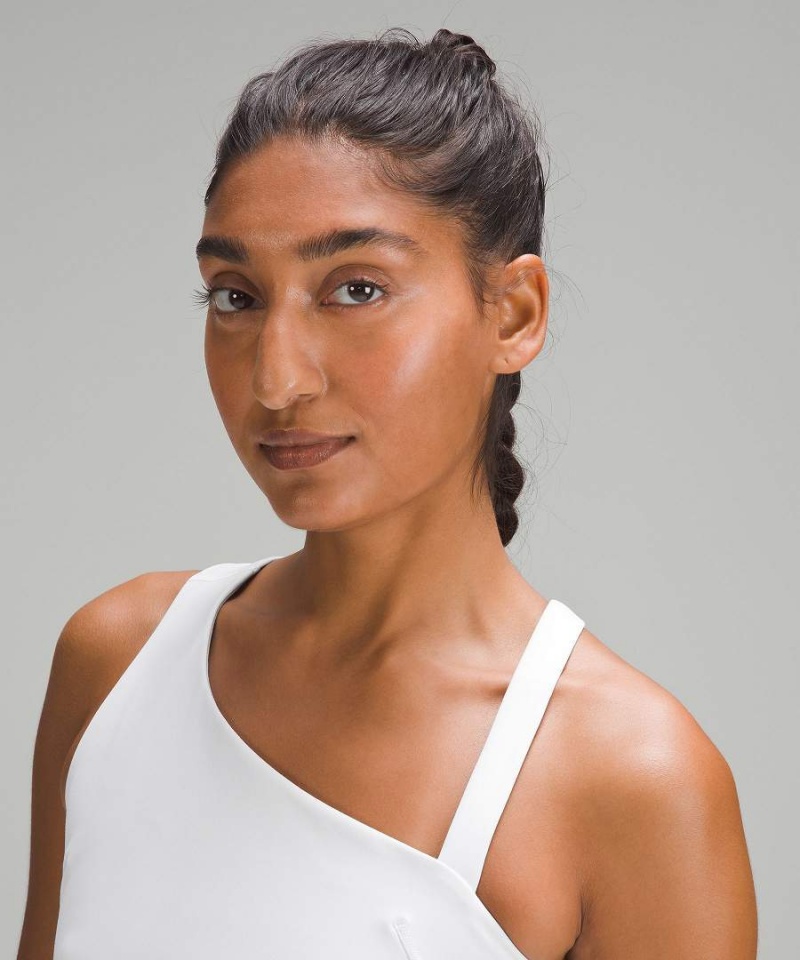 Lululemon Everlux Asymmetrical Tennis Tanktop Damen Weiß | 4071EWDLT