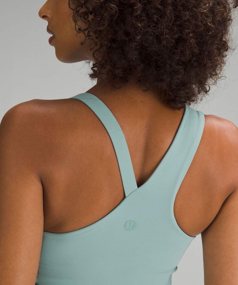 Lululemon Everlux Asymmetrical Tennis Tanktop Damen Türkis | 8564EJWRS