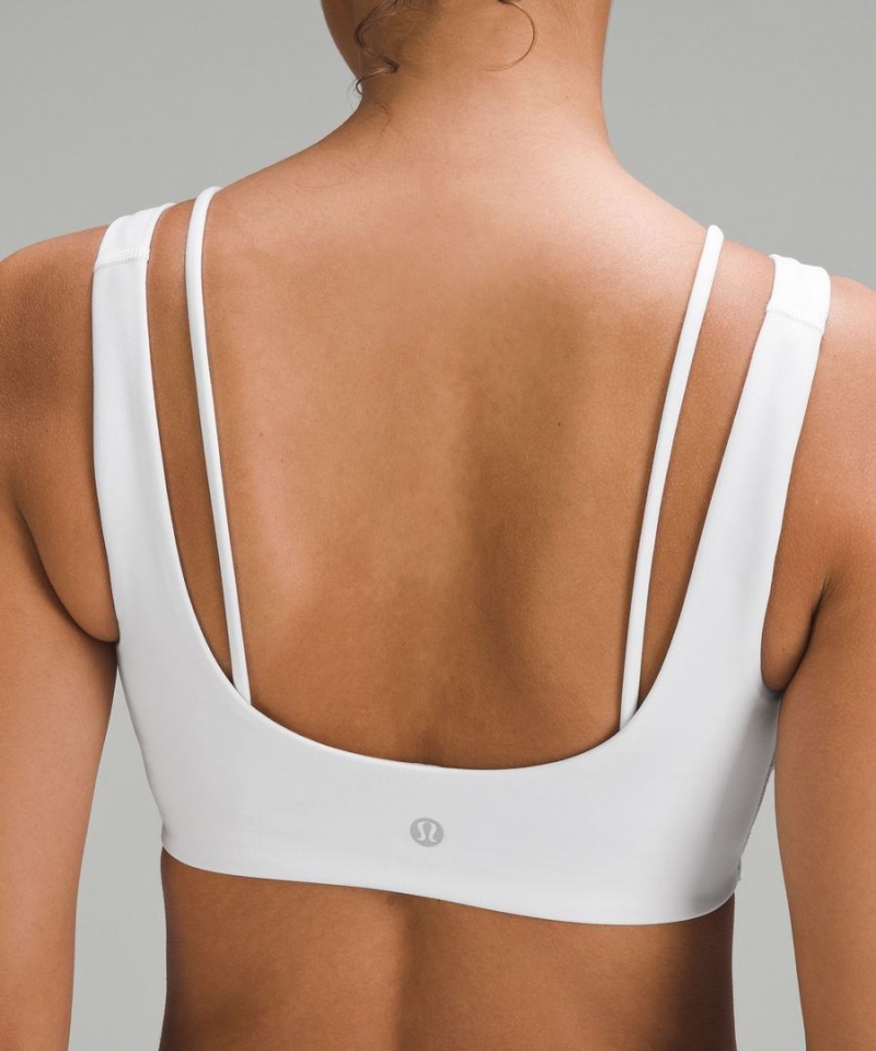 Lululemon Everlux Front Cut-Out Train Bra Light Support, B/C Cup Sport BH Damen Weiß | 0423BVMZL