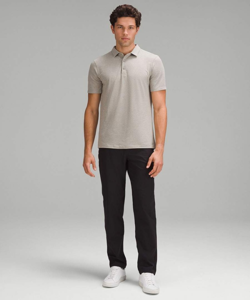 Lululemon Evolution Pique Kurzes-Sleeve Polo Shirts Herren Grau | 1057JNUAG