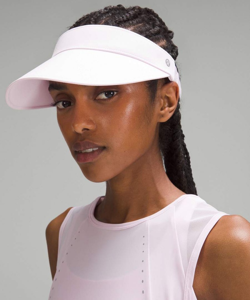 Lululemon Fast Paced Weite Band Lauf Visor Hüte Damen Rosa | 8164CWNDJ