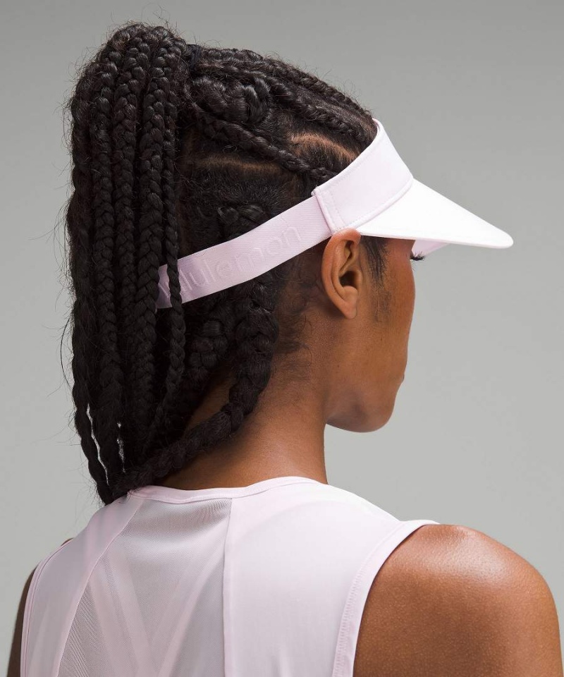 Lululemon Fast Paced Weite Band Lauf Visor Hüte Damen Rosa | 8164CWNDJ