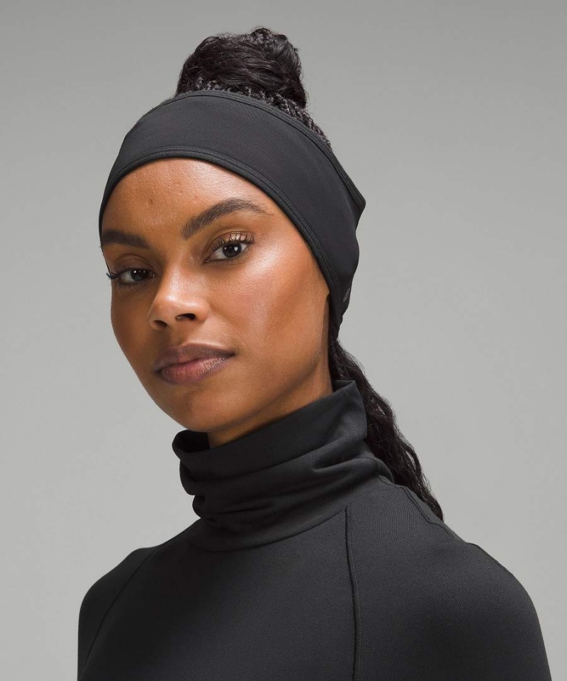 Lululemon Fast and Free Fleece Lauf Ohrenwärmer Damen Schwarz | 6928RJEOA