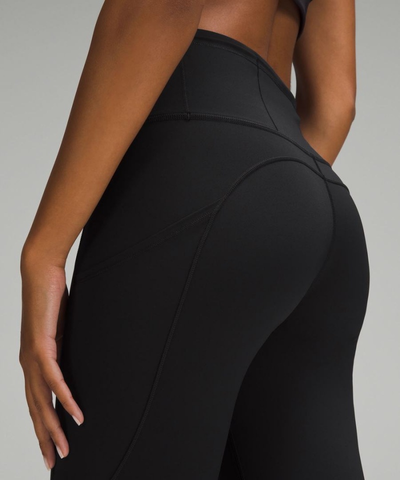 Lululemon Fast and Free High-Rise 25” Leggings Damen Schwarz | 5620PNIRM