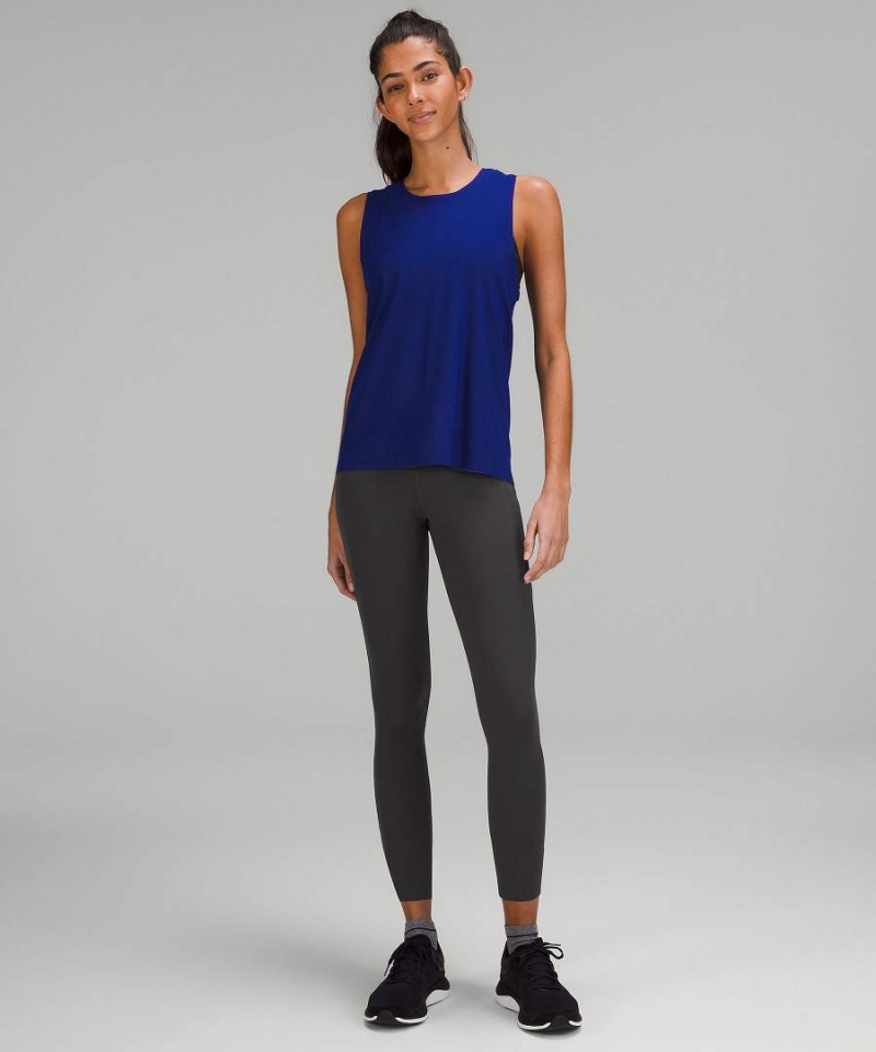 Lululemon Fast and Free High-Rise 25” Pockets Updated Leggings Damen Tiefesgrau | 8530EACBL