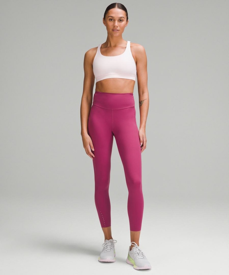 Lululemon Fast and Free High-Rise 25” Pockets Updated Leggings Damen Lila | 3290IPCBR