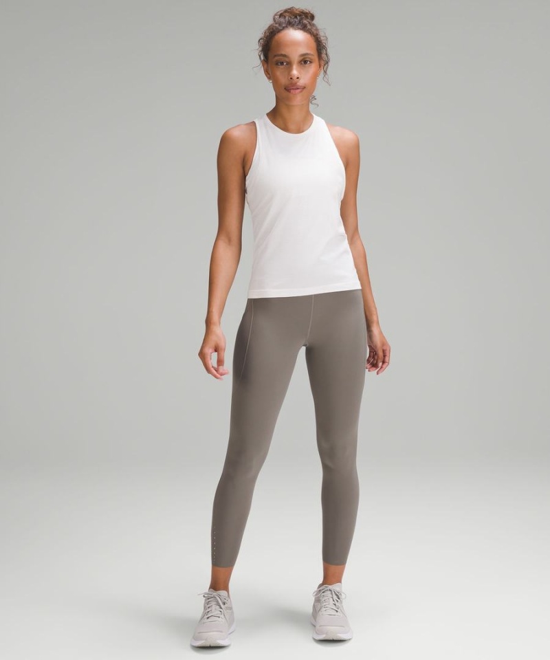 Lululemon Fast and Free High-Rise 25” Pockets Updated Leggings Damen Dunkelgrau | 2046SPKCR