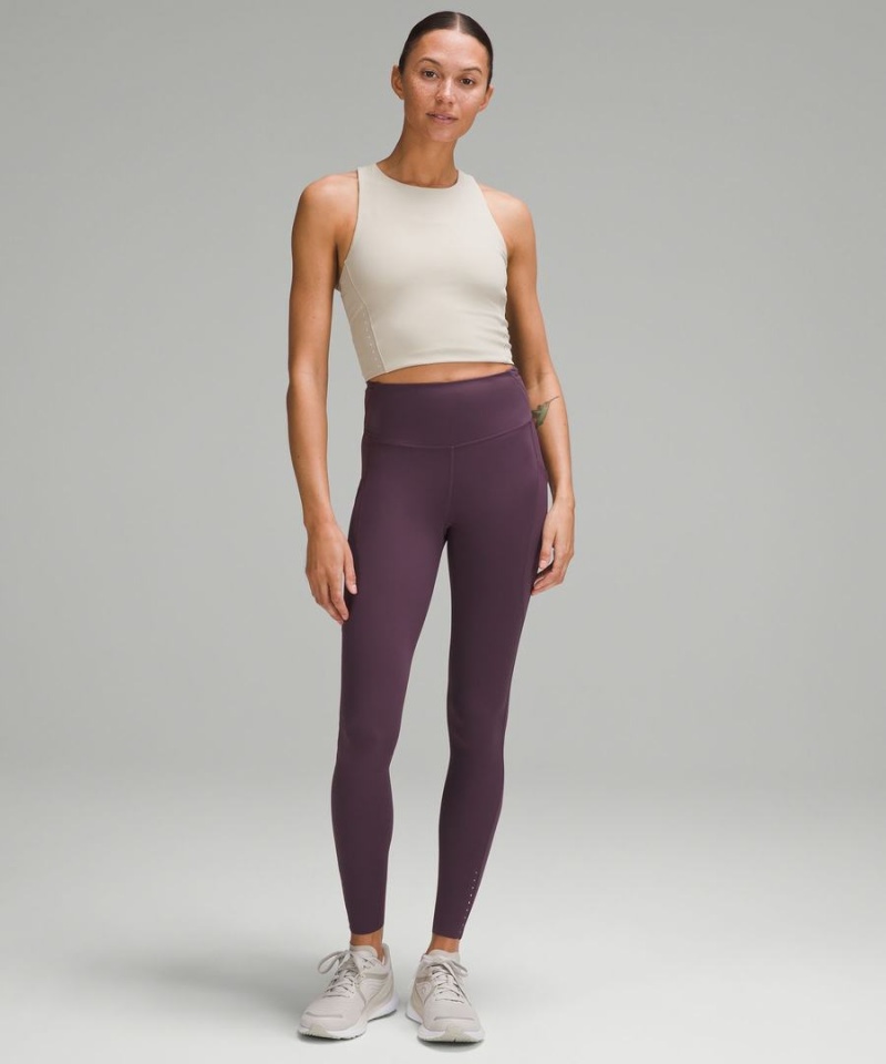 Lululemon Fast and Free High-Rise 28” Pockets Updated Leggings Damen Lila | 1978XWYVN