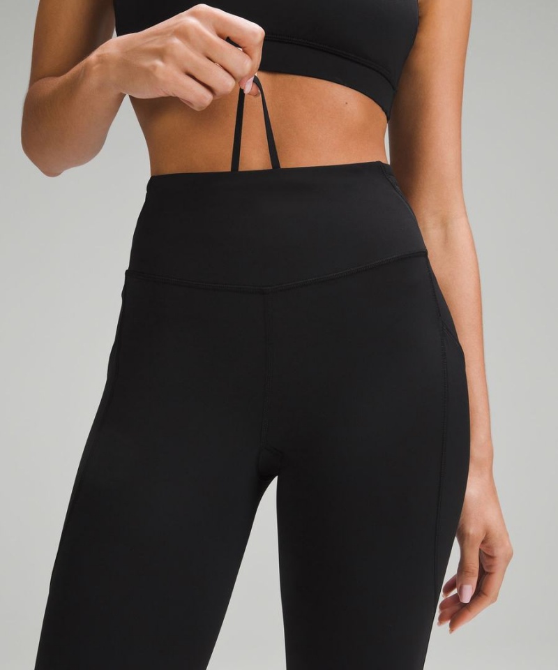 Lululemon Fast and Free High-Rise 28” Pockets Updated Leggings Damen Schwarz | 2091FNTVW