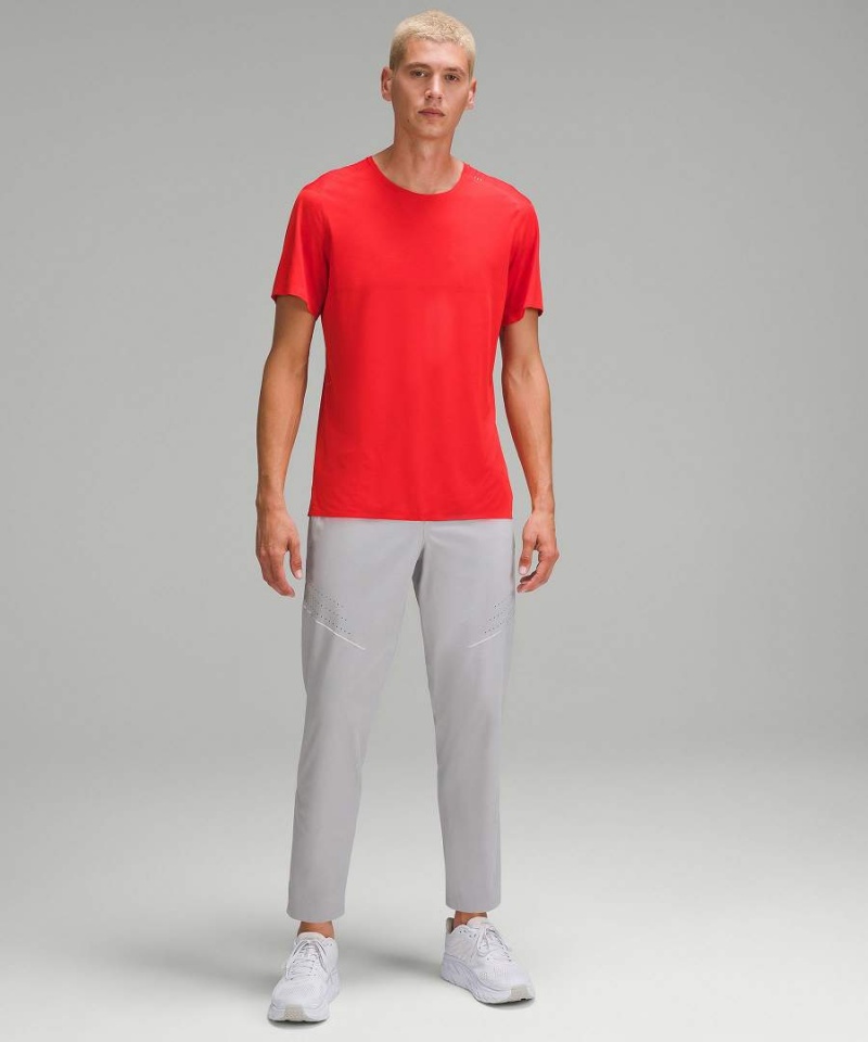 Lululemon Fast and Free Kurzes-Sleeve T-shirts Herren Rot | 7940WSOJN