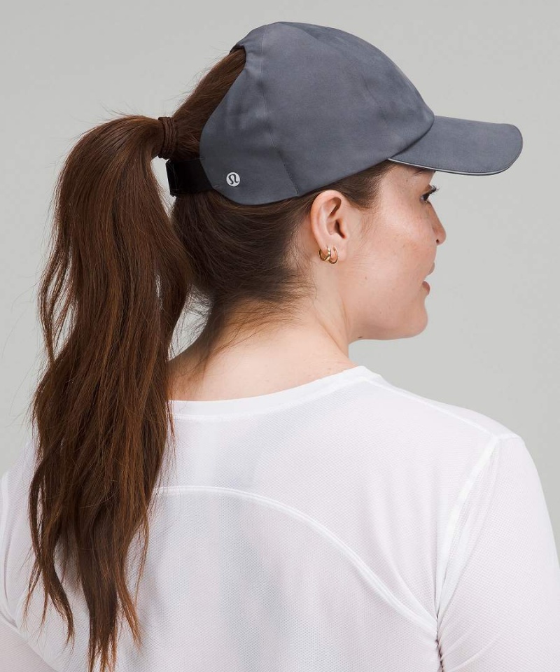 Lululemon Fast and Free Ponytail Lauf Hüte Damen Grau Tiefesgrau | 3958TULBE