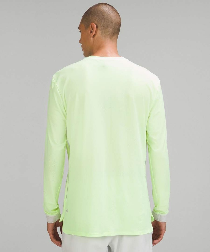 Lululemon Fast and Free Reflective Langarmhemd Herren Grün | 2418MXCIF