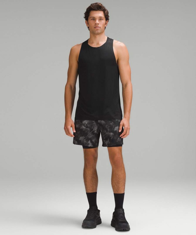 Lululemon Fast and Free Singlet Breathe Tanktop Herren Schwarz | 5780SQUMK