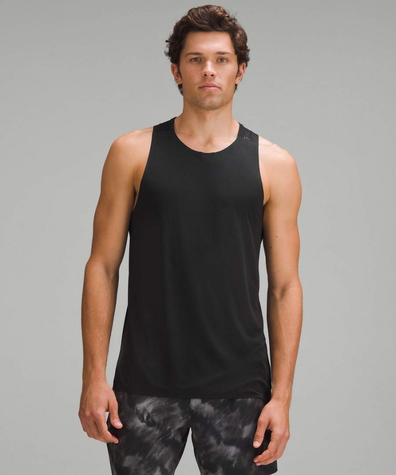 Lululemon Fast and Free Singlet Breathe Tanktop Herren Schwarz | 5780SQUMK