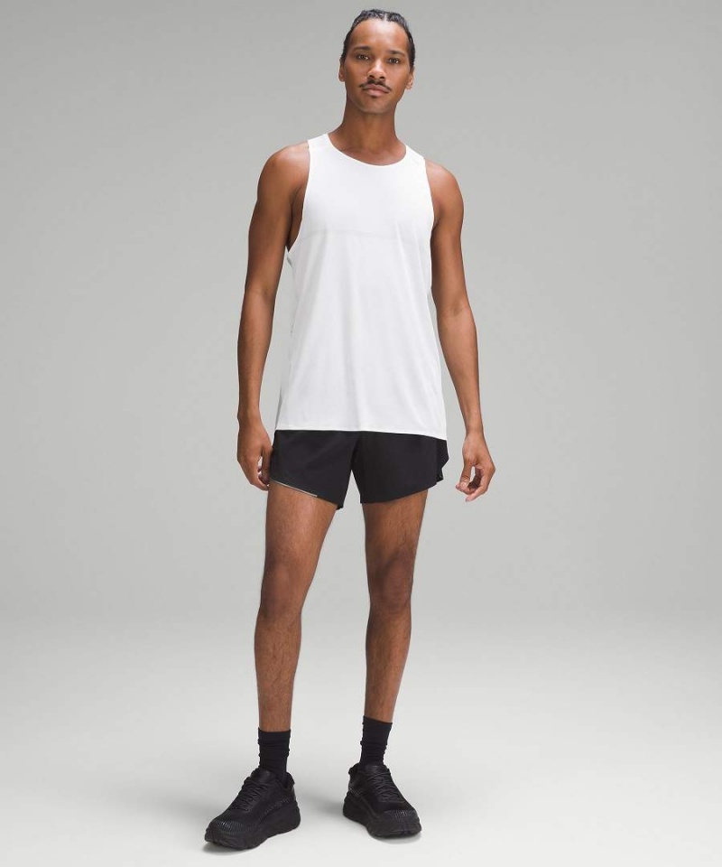 Lululemon Fast and Free Singlet Breathe Tanktop Herren Weiß | 2085KONIS