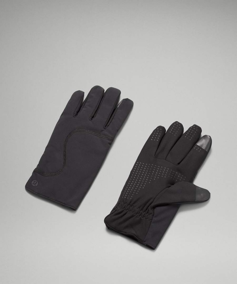 Lululemon Fleece-Gefütterte Insulated Handschuhe Damen Schwarz | 6108VZWDU