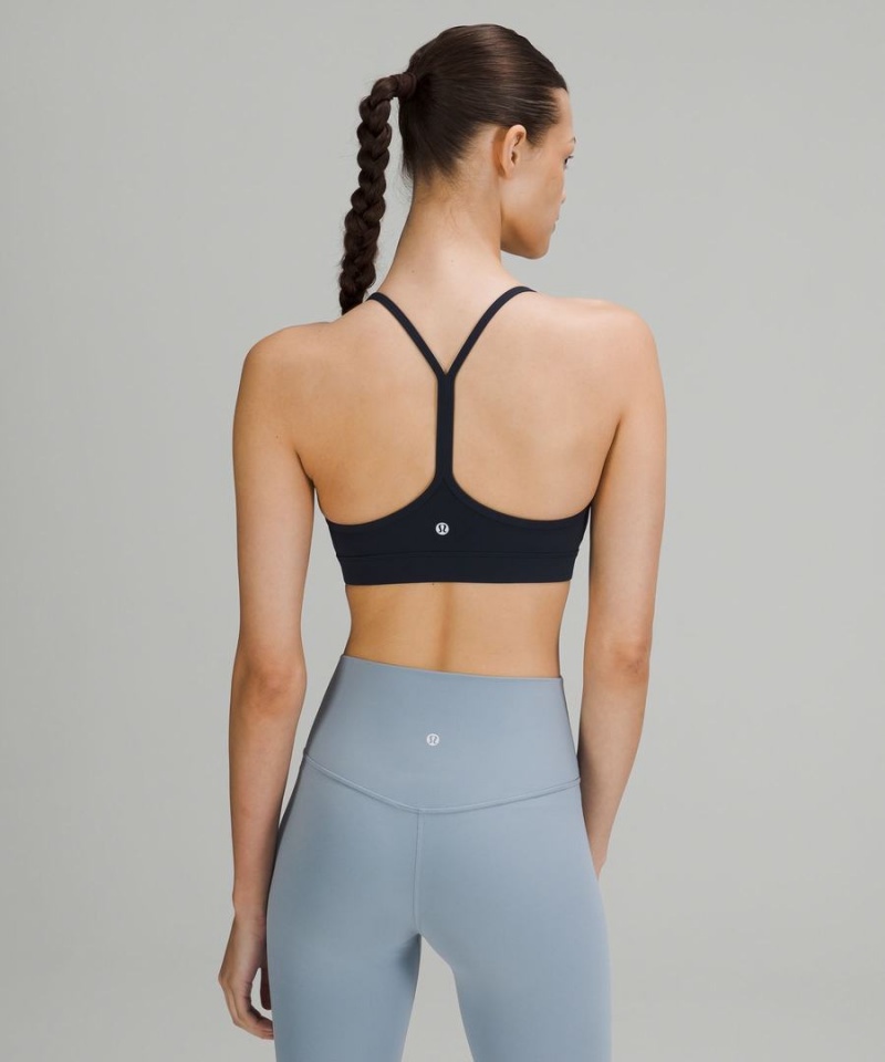 Lululemon Flow Y Bra Nulu Light Support, A–C Cups Sport BH Damen Navy | 7802LISGZ