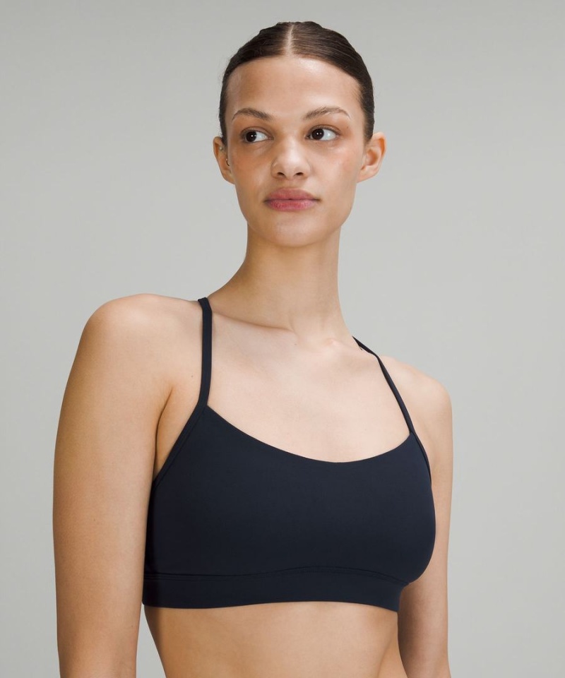 Lululemon Flow Y Bra Nulu Light Support, A–C Cups Sport BH Damen Navy | 7802LISGZ