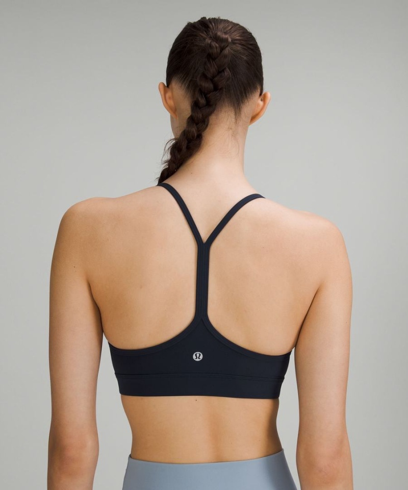 Lululemon Flow Y Bra Nulu Light Support, A–C Cups Sport BH Damen Navy | 7802LISGZ