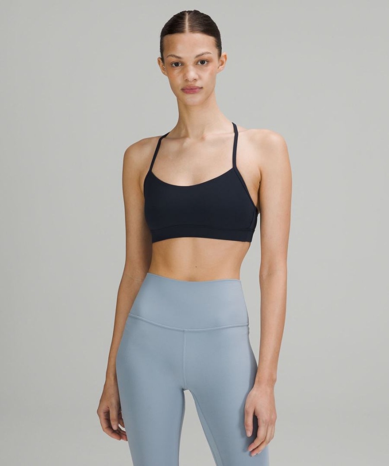 Lululemon Flow Y Bra Nulu Light Support, A–C Cups Sport BH Damen Navy | 7802LISGZ