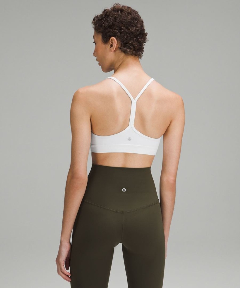 Lululemon Flow Y Bra Nulu Light Support, A–C Cups Sport BH Damen Weiß | 4920XPVYH