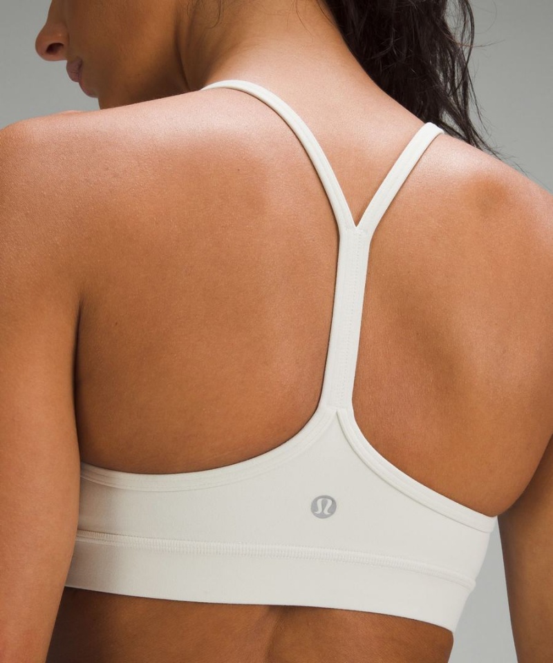 Lululemon Flow Y Bra Nulu Light Support, A–C Cups Sport BH Damen Beige | 3950CXWMQ