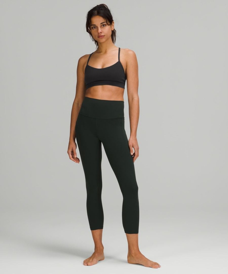 Lululemon Flow Y Bra Nulu Light Support, A–C Cups Sport BH Damen Schwarz | 5730ZJLTH