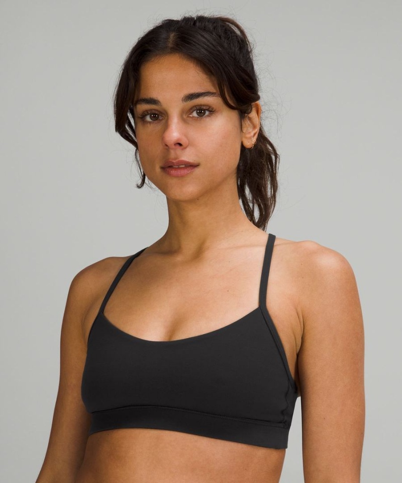 Lululemon Flow Y Bra Nulu Light Support, A–C Cups Sport BH Damen Schwarz | 5730ZJLTH